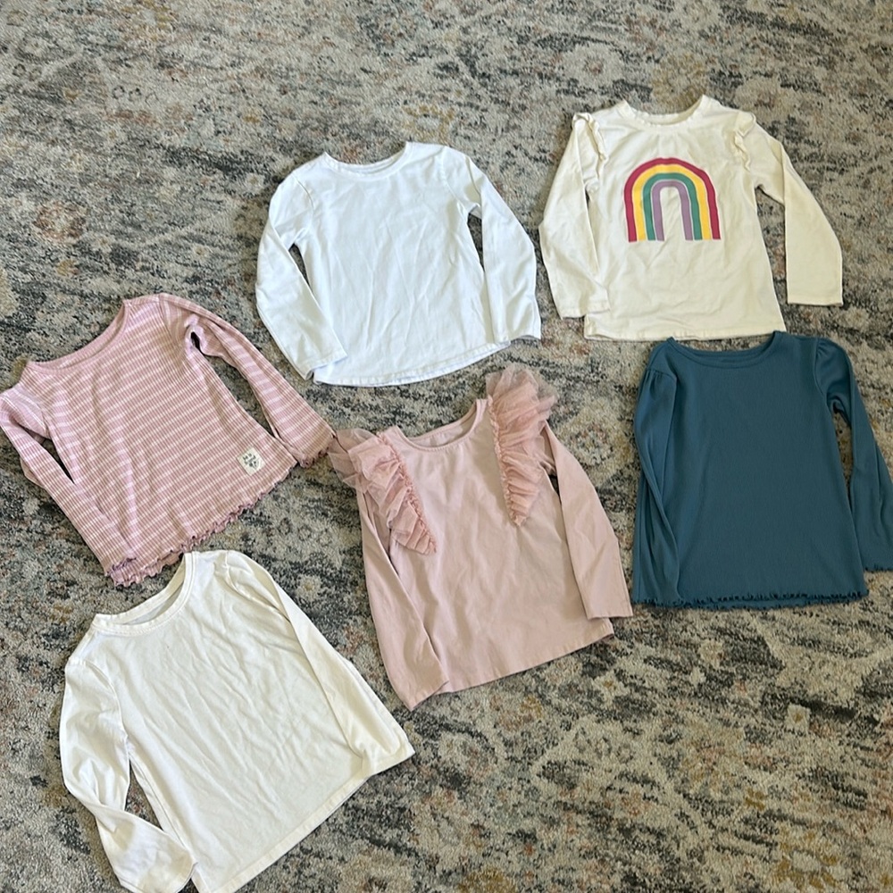 Bundle lot long sleeve tees 5t 6pcs